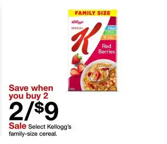 Target Sale Select Kellogg's family-size cereal offer