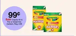 Target Crayola 10-ct. fine or broad line markers offer