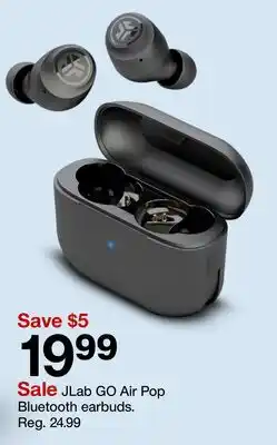 Target JLab GO Air Pop Bluetooth earbuds offer