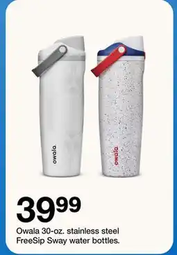 Target Owala 30-oz. stainless steel FreeSip Sway water bottles offer
