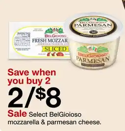 Target Select BelGioioso mozzarella & parmesan cheese offer