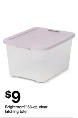 Target Brightroom 66-qt. clear latching tote offer