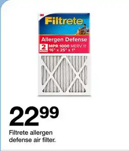 Target Filtrete allergen defense air filter offer