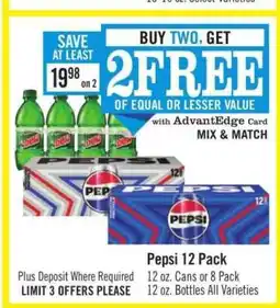 Price Chopper Pepsi 12 Pack offer