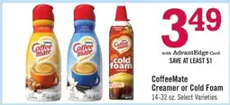 Price Chopper Coffeemate Creamer or Cold Foam offer
