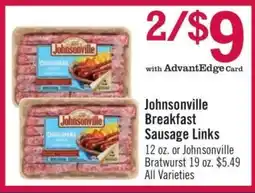 Price Chopper Johnsonville Breakfast Sausage Links offer