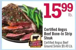 Price Chopper Certified Angus Beef Bone-In Strip Steak offer