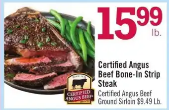 Price Chopper Certified Angus Beef Bone-In Strip Steak offer