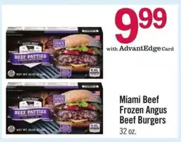 Price Chopper Miami Beef Frozen Angus Beef Burgers offer