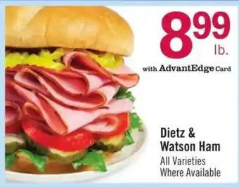 Price Chopper Dietz & Watson Ham offer
