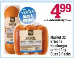 Price Chopper Market 32 Brioche Hamburger or Hot Dog Buns 6 Packs offer