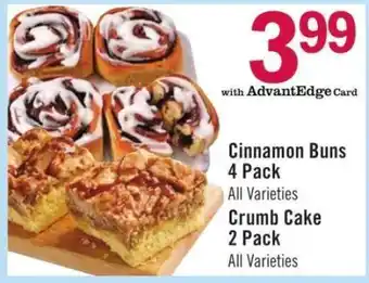 Price Chopper Cinnamon Buns 4 Pack offer
