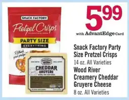 Price Chopper Snack Factory Party Size Pretzel Crisps offer