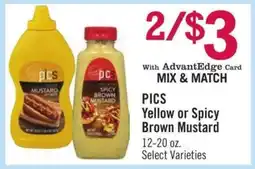 Price Chopper PICS Yellow or Spicy Brown Mustard offer