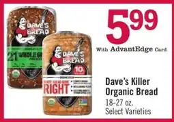 Price Chopper Dave's Killer Organic Bread offer
