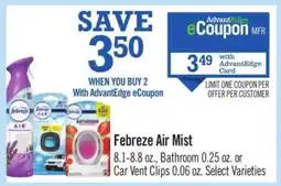 Price Chopper Febreze Air Mist offer