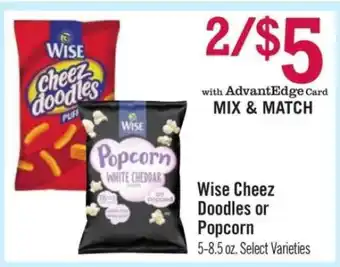 Price Chopper Wise Cheez Doodles or Popcorn offer