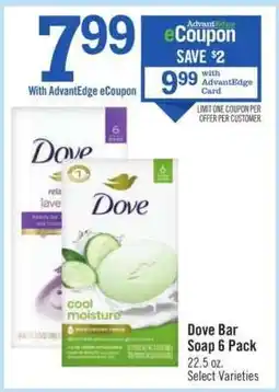 Price Chopper Dove Bar Soap 6 Pack offer