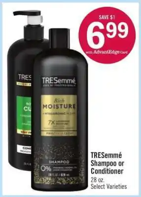 Price Chopper Tresemme Shampoo or Conditioner offer