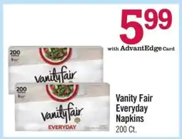 Price Chopper Vanity Fair Everyday Napkins offer