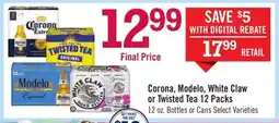 Price Chopper Corona, Modelo, White Claw or Twisted Tea 12 Packs offer