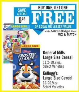 Price Chopper General Mills Large Size Cereal offer