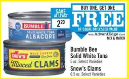 Price Chopper Bumble Bee Solid White Tuna offer