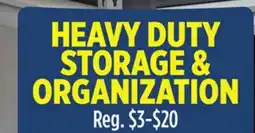 Dollar General HEAVY DUTY STORAGE & ORGANIZATION offer
