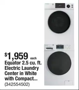 The Home Depot Equator 2.5 cu. ft. Electric Laundry Center in White with Compact Stackable Washer Dryer offer