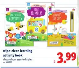 Lidl wipe-clean learning activity book offer