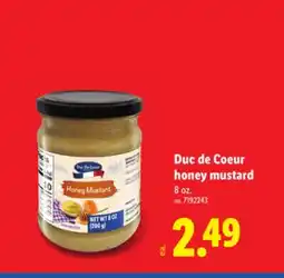 Lidl Duc de Coeur honey mustard offer