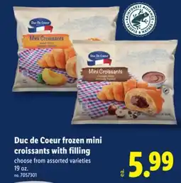Lidl Duc de Coeur frozen mini croissants with filling offer