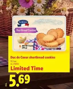Lidl Duc de Coeur shortbread cookies offer