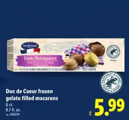 Lidl Duc de Coeur frozen gelato filled macarons offer