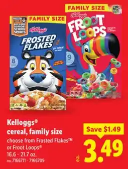 Lidl Kelloggs cereal, family size offer