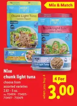 Lidl Nixe chunk light tuna offer