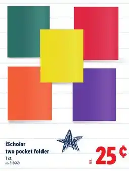 Lidl iScholar two pocket folder offer