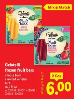 Lidl Gelatelli frozen fruit bars offer