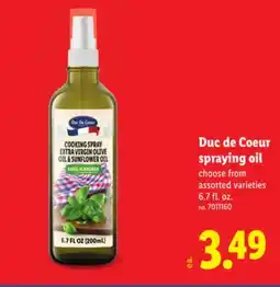 Lidl Duc de Coeur spraying oil offer