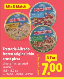 Lidl Trattoria Alfredo frozen original thin crust pizza offer