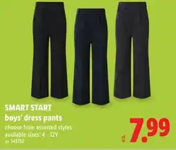 Lidl SMART START boys' dress pants offer