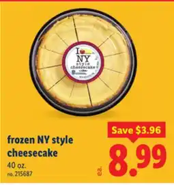 Lidl frozen NY style cheesecake offer