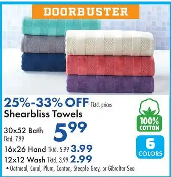 Boscov's Shearbliss Towels offer