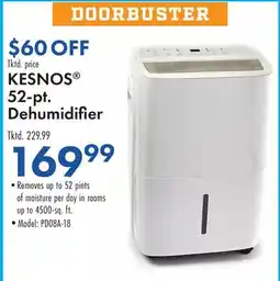 Boscov's KESNOS 52-pt. Dehumidifier offer