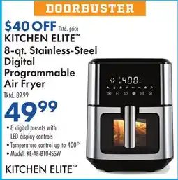 Boscov's KITCHEN ELITE 8-qt. Stainless-Steel Digital Programmable Air Fryer offer