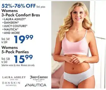 Boscov's Womens 3-Pack Comfort Bras offer