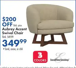 Boscov's Aubrey Accent Swivel Chair offer