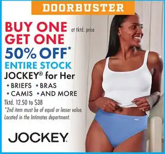 Boscov's ENTIRE STOCK JOCKEY for Her offer