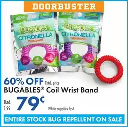 Boscov's BUGABLES Coil Wrist Band offer