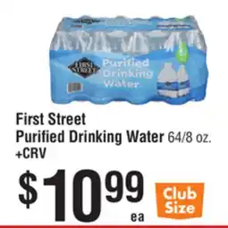 Smart & Final First Street Purified Drinking Water offer